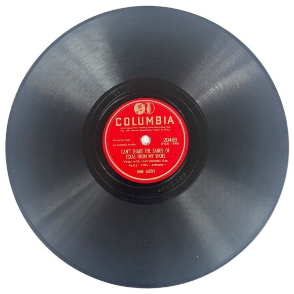 Gene Autry Buttons And Bows 10 Inch Shellac 78 RPM Columbia 20469 Vintage Record - Picture 4 of 4